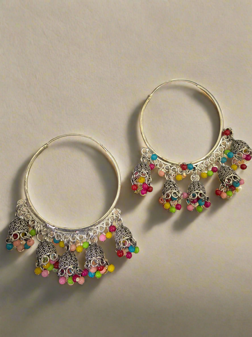 Hoop and bells earring